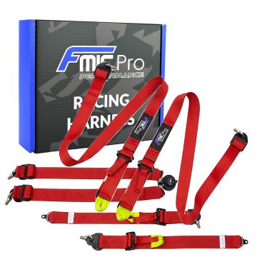 Racing Harness FMIC.Pro FIA 2031 8853-2016 6-Point 2"x 2" Red