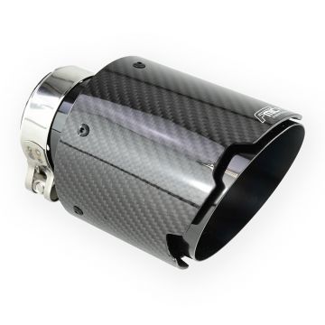 Edelstahl-Auspuffendrohr FMIC.Pro Typ 01 Carbon glänzend Schwarz 114mm Spitze 60mm Anschluss