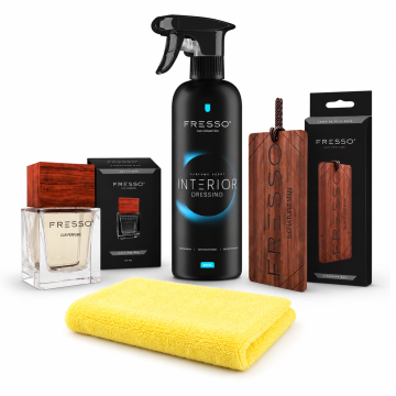 FMIC.Pro x FRESSO Interior Fresh Kit – Dressing Mikrofasertuch und Signature Man Duft
