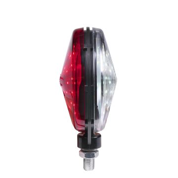 Doppelseitige Positions und Warnleuchte Purelux Spectrum Newschool Rot Weiß 12V 24V 109 mm 2 W