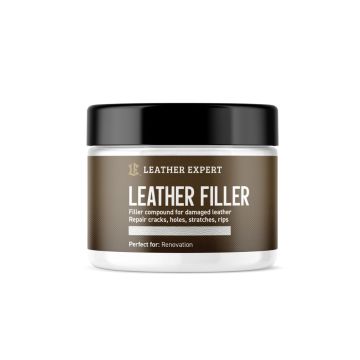 Leather Expert Leather Filler White weiße elastische Spachtelmasse zur Reparatur von Löchern Rissen und Lederschäden 25ml