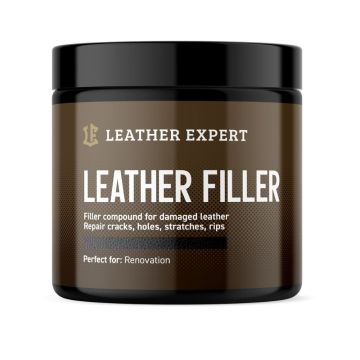 Leather Expert Leather Filler Black schwarze elastische Spachtelmasse zur Reparatur von Löchern Rissen und Lederschäden 250ml