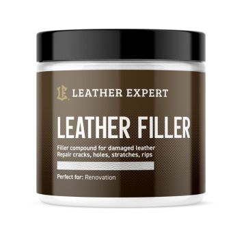 Leather Expert Leather Filler White weiße elastische Spachtelmasse zur Reparatur von Löchern Rissen und Lederschäden 250ml