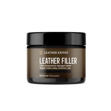 Leather Expert Leather Filler Black schwarze elastische Spachtelmasse zur Reparatur von Löchern Rissen und Lederschäden 25ml