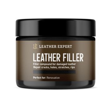 Leather Expert Leather Filler Black schwarze elastische Spachtelmasse zur Reparatur von Löchern Rissen und Lederschäden 50ml