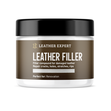 Leather Expert Leather Filler White weiße elastische Spachtelmasse zur Reparatur von Löchern Rissen und Lederschäden 50ml