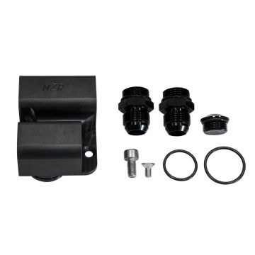 Doppelter Kopf-Rücklaufadapter Wasser Öl MZR Garage für Nissan Skyline Stagea RB20 RB25 RB26