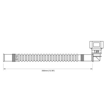 Nuke Performance Pre-Assembled In Tank Fuel Hose with SAE Quick Connect 350mm SAE 7.89 90" to ID10
