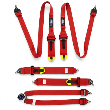 Renngurt für HANS FMIC.Pro FIA 8853-2016 6-Punkt (2+3)"x 3" Rot