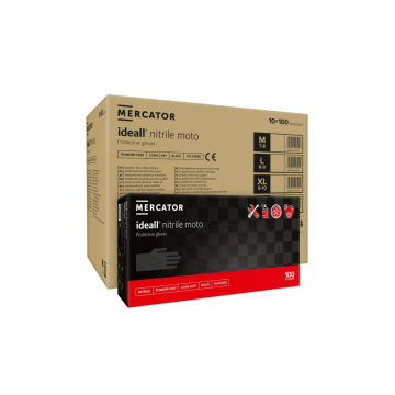 MERCATOR Ideall nitrile moto long black L