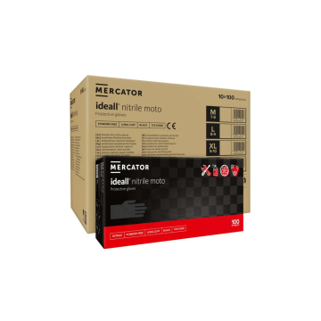MERCATOR Ideall nitrile moto long black XL