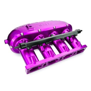 Billet Aluminum Intake Manifold V2 without Flap Delete Kit with Fual Rail RTMG Performance for 1.8 2.0 TSI TFSI EA888 Gen 3 Purple