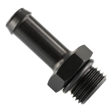 10mm 3/8"" Schlauchende auf -6 AN ORB Stecker gerade Schwarz TS-OH-0610-BK