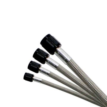 Stainless Braided 4AN-3AN SHO Hose Black - 24in Nitrous Express NX 10124