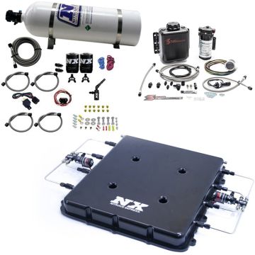 Nitrous and Water Methanol System with Billet LT4 Supercharger Lid 15LB Nitrous Express NX 20939BMF-15