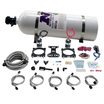 Dual Throttle Body Plate System with 15Lb Bottle for Ford Mustang 5.0L 2024+ Nitrous Express NX 20964-15