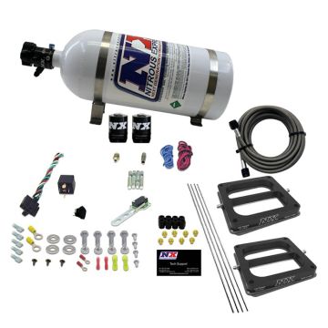Dual 4500 Conventional Plate System Gasoline Stage 6 50-300Hp with 10Lb Bottle Nitrous Express NX 30270-10