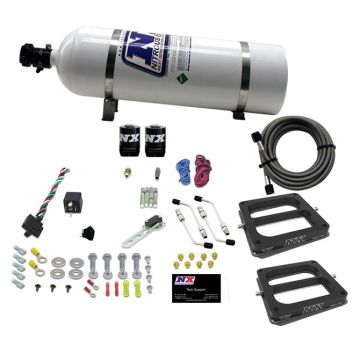 Dual 4500 Conventional Plate System Gasoline Stage 6 50-300Hp with 15Lb Bottle Nitrous Express NX 30270-15
