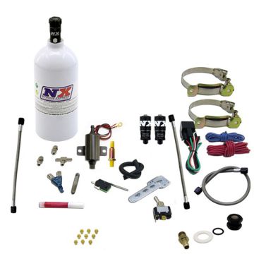 Two Cylinder Piranha System mit Single Nozzle mit 2.5Lb Flasche Nitrous Express NX 60022P