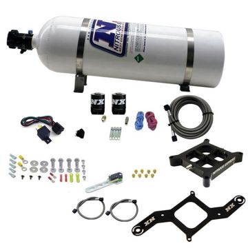 4150 Billet Crossbar Plate System Single Stage 50-300Hp with 15Lb Bottle Nitrous Express NX 63040-15