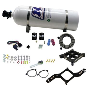 4150 Billet Crossbar Plate System Single Stage 100-500Hp with 15Lb Bottle Nitrous Express NX 66042-15
