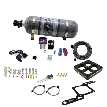 4500 Billet Crossbar Plate System Single Stage 250-650Hp with 12Lb Carbon Bottle Nitrous Express NX 63970-12