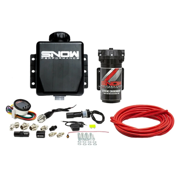 Snow Performance Boost Cooler Forced Induction Progressive Water Methanol Injection Kit Stage 2.5 Red Nylon Line with Tank