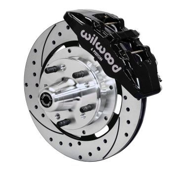 Wilwood 140-10738 Forged Dynapro 6 Front Brake Kit Hub 12.19 Drilled Black for Cadillac Chevrolet GMC Pontiac
