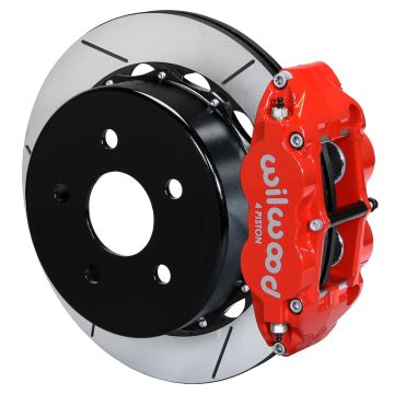 Wilwood 140-18075-R Forged Narrow Superlite 4R Big Brake Rear Brake Kit For OE Parking Brake 13.5 Red