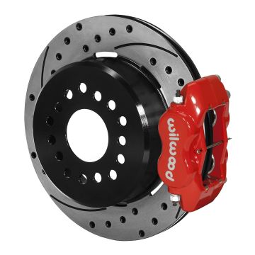 Wilwood 140-7141-DR Forged Dynalite Rear Brake Kit 12.19 Drilled Red