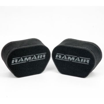 2x Twin Inlet Motorcycle Carb Sock Air Filter Ramair MS-008