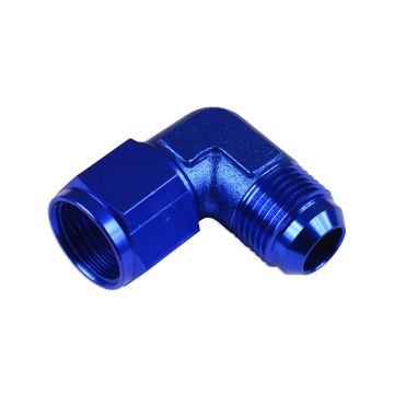 Adapter AN10 90' female-male coupler hose fitting Blue