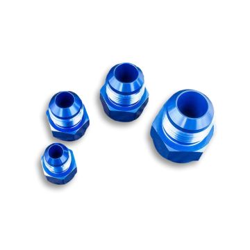 Adapter AN10 male to AN6 female JIC reducer hose fitting Blue