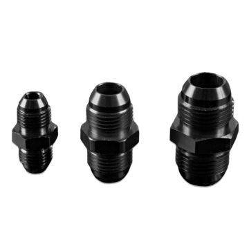 AN4 MALE to AN4 MALE JIC hose fitting adapter Black