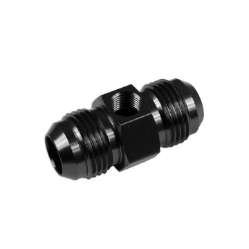 AN4 AN- 4 Adapter male-male with Inline port 1/8 NPT Fuel Oil Pressure Black