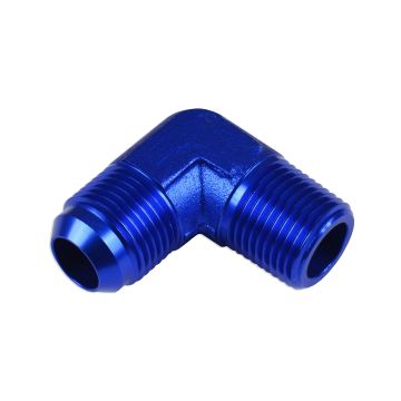 Adapter AN6-1/8 NPT 90' male-male coupler hose fitting Blue