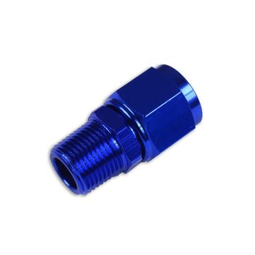 AN-6 AN6 JIC Flare to 1/8 NPT female-male straight hose fitting adapter Blue