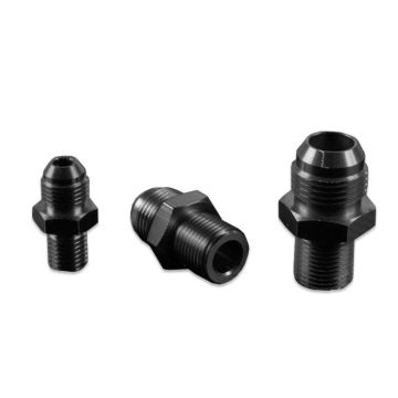 AN-8 AN8 JIC Flare to 3/8 NPT straight hose fitting adapter Black