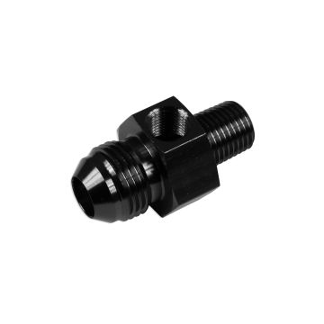 AN8 AN -8 to 3/8 NPT inline 1/8 NPT fuel oil adapter Black