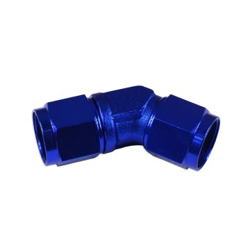 Adapter AN8 45' female-female coupler hose fitting Blue