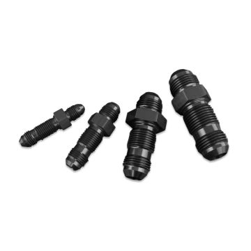 Adapter AN8 JIC bulkhead straight male hose fitting Black