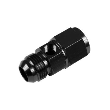 AN8 AN-8 Female-male inc Inline port 1/8 NPT Fuel Oil Pressure Gauge T-Piece Adapter Black