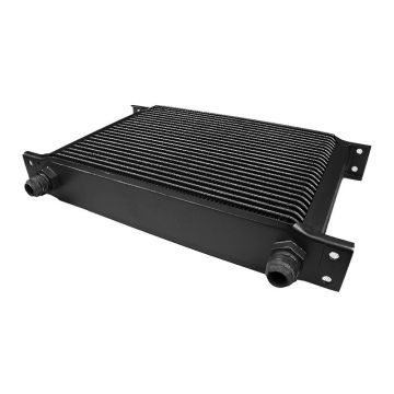 Oil cooler male 25-row Male threads 7/8" (AN10) Black