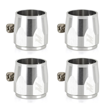 Mishimoto MMHXF-06-4-SL Aluminum AN6 Hex Finishers Silver