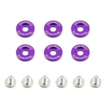 Mishimoto MMFW-SM-6PR Fender Washer Kit Small 6pcs Purple