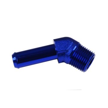 Fitting 45' 1/4 NPT to 3/8" nipple Blue
