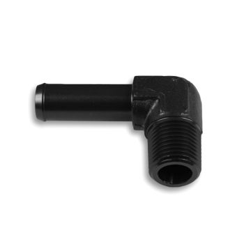 Fitting 90' 1/4 NPT to 3/8" nipple Black