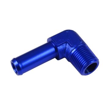 Fitting 90' 3/8 NPT to 1/2" nipple Blue