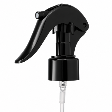 Leather Expert schwarzer Mini-Triggersprüher für Flaschen Gewinde 24/410 Schlauch 175mm