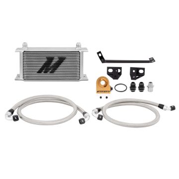 Mishimoto MMOC-MUS4-15T T-stat Oil Cooler for Ford Mustang Ecoboost 15-17 Silver